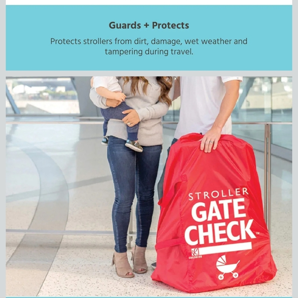 Red Stroller Gate Check Bag - Picture 6 of 6